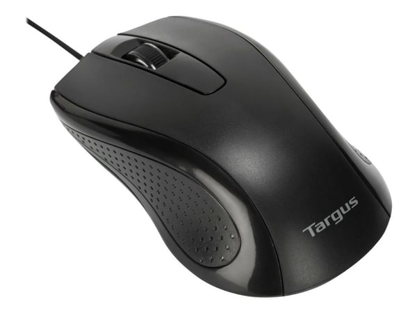 Targus Full-Size - Mus - antimikrobielt middel - optisk - kablet - USB - svart