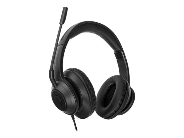 Targus AEH102GL - Hodesett - on-ear - konvertibel - kablet - USB-A - lydisolerende - svart