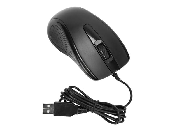 Targus Full-Size - Mus - antimikrobielt middel - optisk - kablet - USB - svart Targus Full-Size - Mus - antimikrobielt middel - optisk - kablet - USB - svart