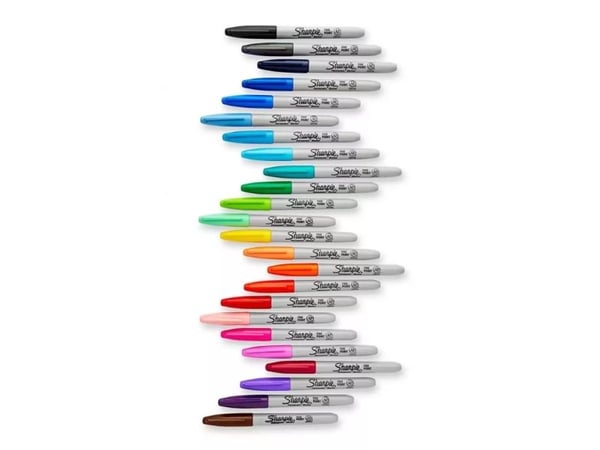 Sharpie Fine Point, Ohut pää, Punainen, Monivärinen, Hienojakoinen, AP, Metalli, Paperi, Muovi