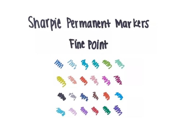 Sharpie Fine Point, Ohut pää, Punainen, Monivärinen, Hienojakoinen, AP, Metalli, Paperi, Muovi