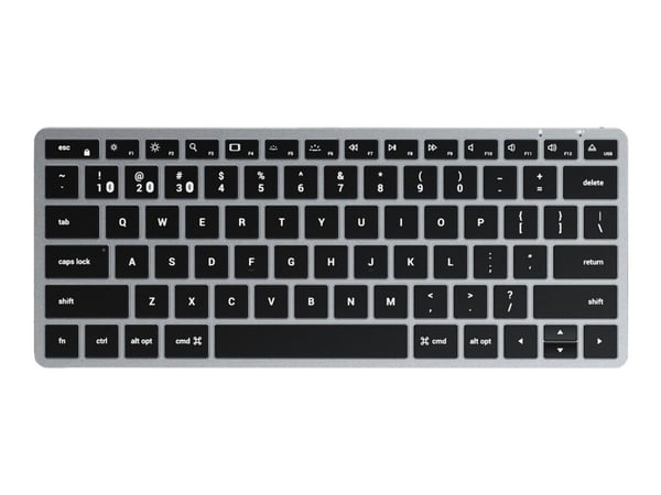 Satechi Slim X1 - Näppäimistö - taustavalaistu - Bluetooth, USB-C - QWERTY - Nordic
