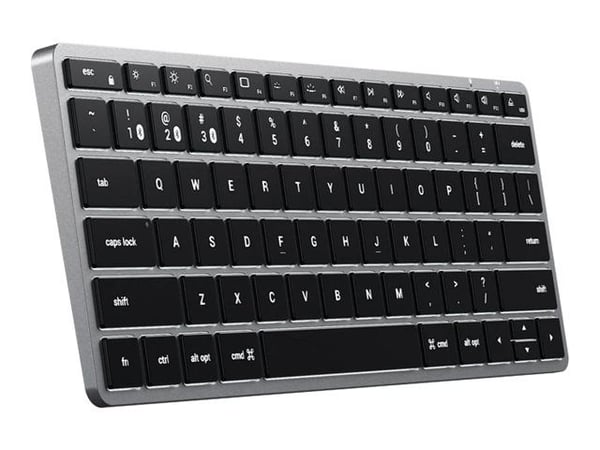 Satechi Slim X1, Mini, Bluetooth, QWERTY, Musta, Harmaa
