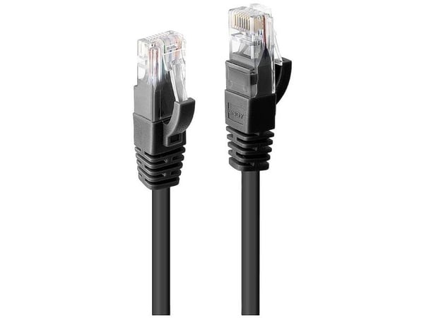 Lindy 48075, 0,3 m, Cat6, U/UTP (UTP), RJ-45, RJ-45, Svart