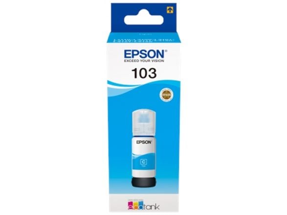 Epson 103 EcoTank Cyan ink bottle, Alkuperäinen, Syaani, Epson, L1110, L1110 CIS, L1110 MEAF, L3100 CIS, L3101 CIS, L3110, L3110 CIS, L3110 MEAF, L...