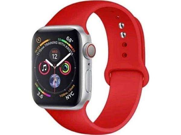 Beline rem til Apple Watch silikon 42/44/45mm rød