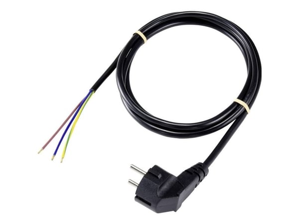 Sygonix SY-5043478 Virtajohto Musta 2.00 m (SY-5043478)