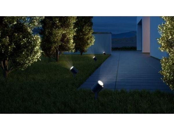 STEINEL Spot Garden, Utendørs bakkebelysning, Sort, Aluminium, Plast, IP44, Hage, II