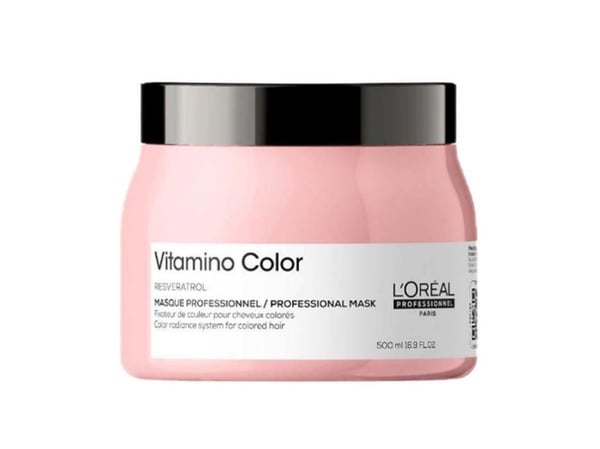 L'Oréal Paris (public) Serie Expert Vitamino, Kvinder, Farvet hår, Alle farver, 500 ml, Farvekorrektion, Plejende, Reparation, Pot