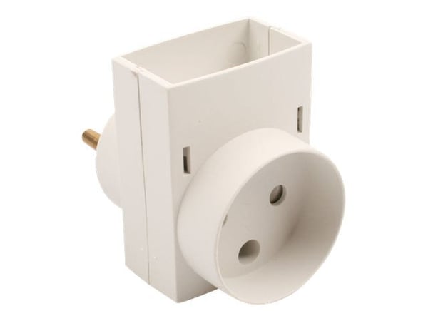 Elworks D3 1F + 1R pistorasia - pistorasia - AC 250 V - lähtöliittimet: 2 (2 x 2-napainen) - valkoinen