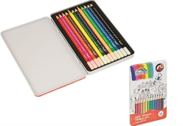Fiorello Super Soft fargeblyanter 12 farger metall. etui FIORELLO