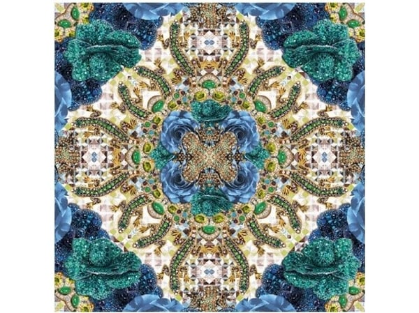 Kort til museer & gallerier kvadrat Blue Precious Rose med konvolutt