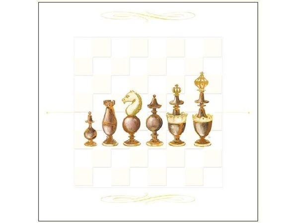 DA VINCI Kortti puinen shakki DaVinci 16x16 cm + kirjekuori (G05 41G 039)