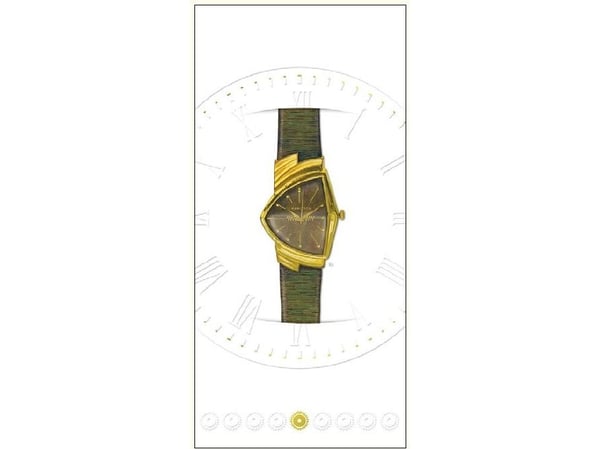 Da Vinci trekantet kort med klokke, 10x21 cm + konvolutt (G05 41A 011)