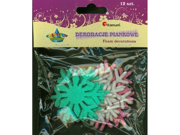 Titanum Foam lumihiutale tarrat 12kpl.
