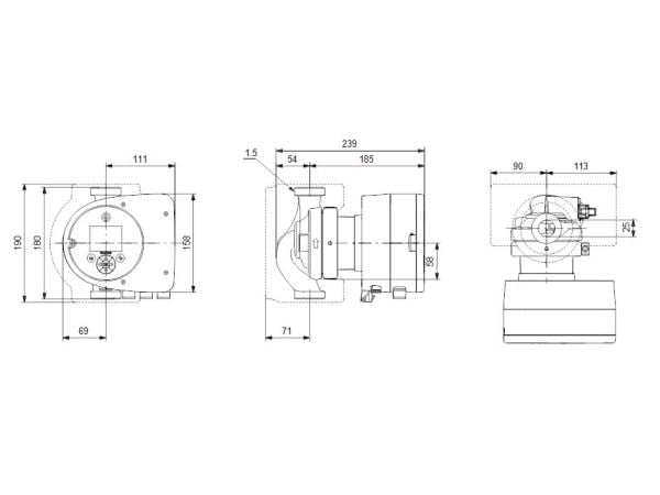 Grundfos Magna3 25-120 180 - 1x230VPN6.10 1.5
