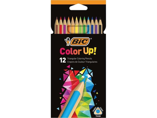 BIC 950527, 12 stykker, Svart, Blå, Brun, Grønn, Rød, Fiolett, Gult, 3 år, Barn, Gutt/Jente, Pappeske