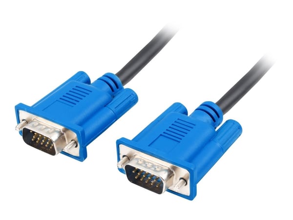 Lanberg - VGA-kabel - HD-15 (VGA) (hann) til HD-15 (VGA) (hann) - 1.8 m - svart