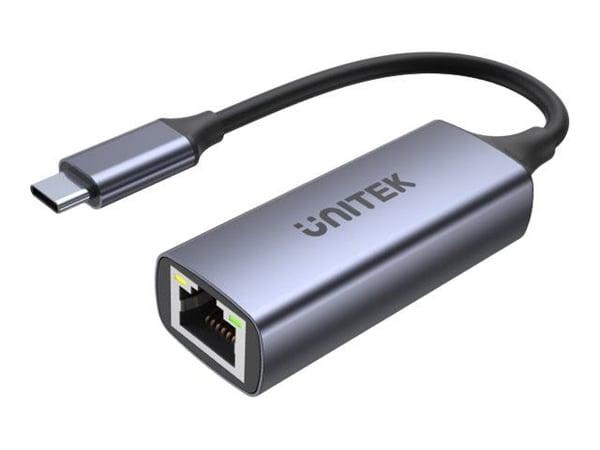 Unitek U1323A - Nettverksadapter - USB 3.0 - Gigabit Ethernet x 1 + USB-C (bare strøm) x 1 - romgrå