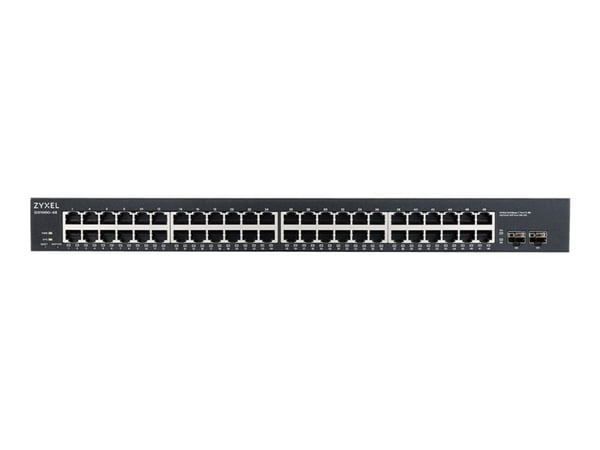 Zyxel GS1900-48 - Switch - smart - 48 x 10/100/1000 + 2 x Gigabit SFP - stasjonær, rackmonterbar, veggmonterbar