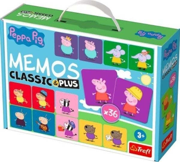 Peppa Pig Memos Classic & Plus, Brettspillutvidelse, Minne, 3 år