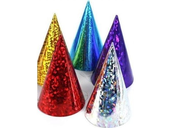 Party Deco festluene fargerik holografisk - 6 stk universell