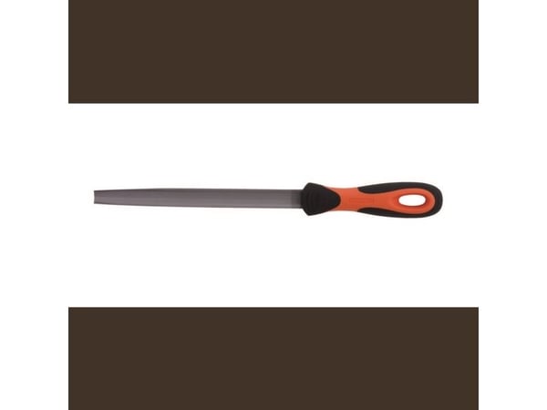 Bahco ERGO 1-210-10-3-2, Fil, Halvrund fil, Glatt kutt, Plast, Sort, Oransje, Ergonomisk, Grep som ikke glir