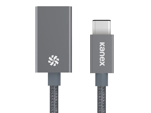Kanex - USB-adapter - USB-C (hann) til USB Type B (hunn) - 20.3 cm - reversibel C-kontakt - romgrå