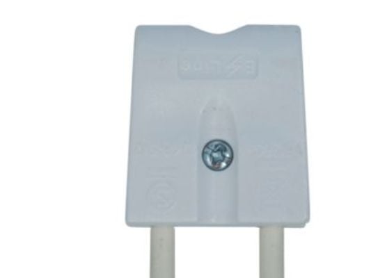 Platt stickkontakt, E-line + vit