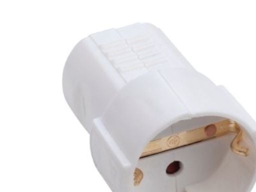 Schuko förlängningskabel M/J vit