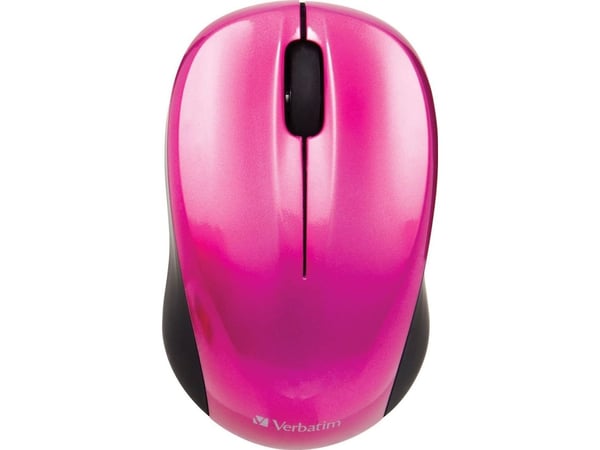 Verbatim Wireless Mouse GO NANO - Mus - optisk - trådløs - RF - USB trådløs mottaker - varm rosa
