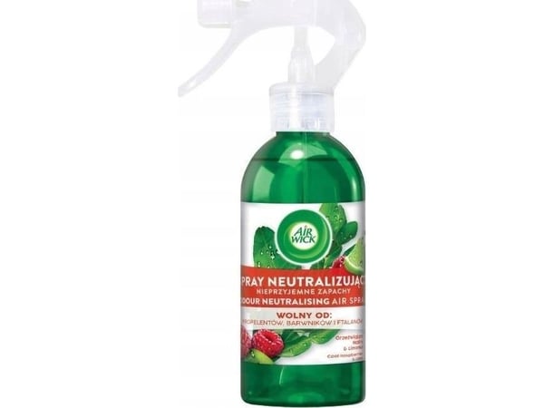 Air Wick spray nøytraliserende ubehagelige lukter, forfriskende bringebær & sitron, 237 ml