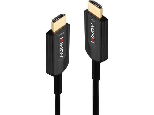 Lindy - Ultra High Speed - HDMI-kabel - HDMI hann til HDMI hann - 10 m - Hybrid kobber/karbonfiber - Svart - Rund, Støtte 4K 120 Hz, Støtte 8K 60 Hz