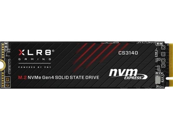 PNY XLR8 CS3140 - SSD - 4 TB - intern - M.2 2280 - PCIe 4.0 x4 (NVMe) - 256-bit AES - integrert kjøle