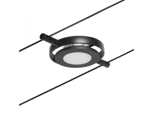 Paulmann 94418, Spotlight på skinne, Ikke-utskiftbare pærer, 1 ampuller, LED, 3000 K, Sort, Kromfarget
