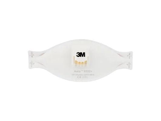 3M Atemschutzmaske 9332+, Platt vikt, FFP3, Vit, En storlek, Vuxen - 1 stk.