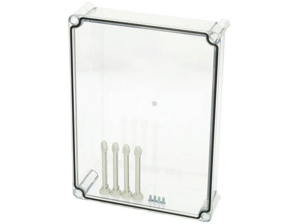 Fibox kansi, PC läpinäkyvä 3720559 Universalkabinet 380 x 280 x 80 Polykarbonat Gråhvid (RAL 7035) 1 stk