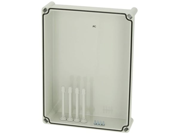 Fibox kansi, PC harmaa 3730559 Universalkabinet 380 x 280 x 80 Polykarbonat Gråhvid (RAL 7035) 1 stk