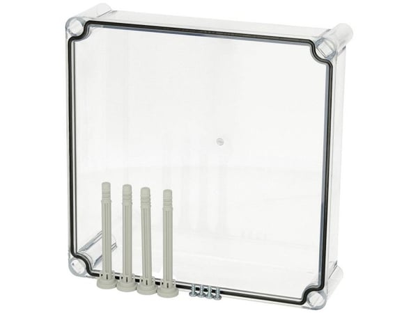 Fibox kansi, PC läpinäkyvä 3720558 Universalkabinet 280 x 280 x 80 Polykarbonat Gråhvid (RAL 7035) 1 stk