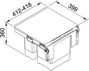 lajittelija garbo 45-2 1x18l+1x12l