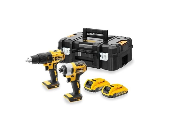 DeWALT DCK2060D2T-QW, Iskuruuvain, Pistoolikahva, Keltainen, Akku, Litiumioni (Li-Ion), 2 ah