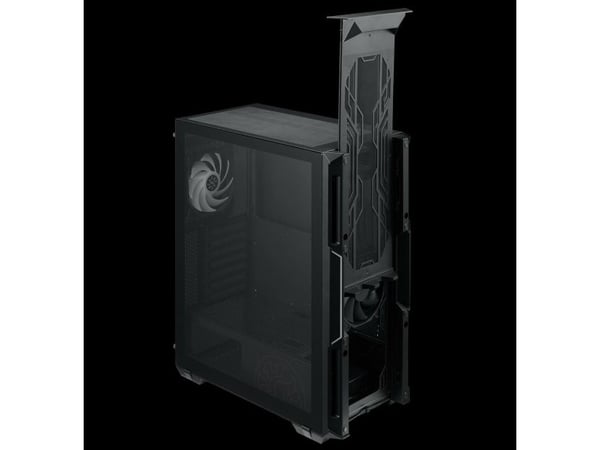 XPG Starker AIR - Mid tower - ATX - sidepanel med vindu (herdet glass) - ingen strømforsyning (ATX) - svart - USB/lyd