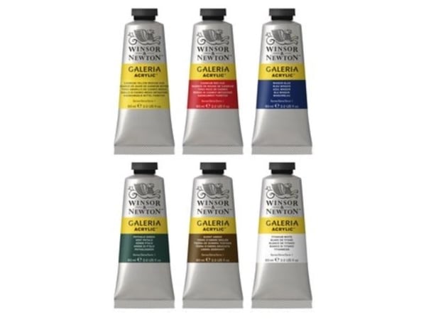 Winsor & Newton 5012572010054, 60 ml, Blå, Brun, Grønn, Rød, Hvit, Gult, Rør