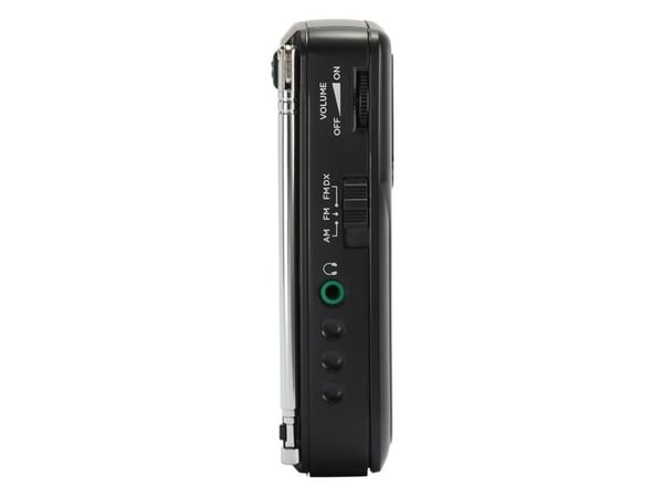 Aiwa RS-33, Bærbar, Analog, AM, FM, 3,5 mm, Sort, Rotasjon