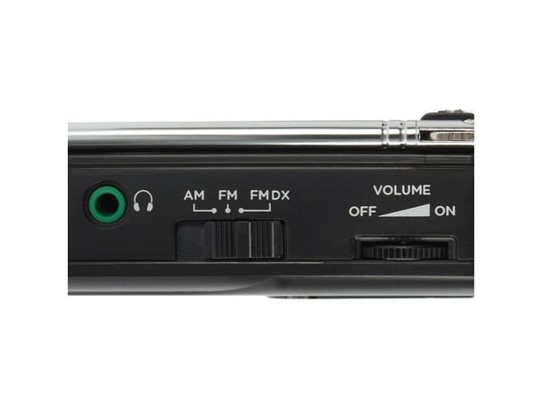 Aiwa RS-33, Bærbar, Analog, AM, FM, 3,5 mm, Sort, Rotasjon