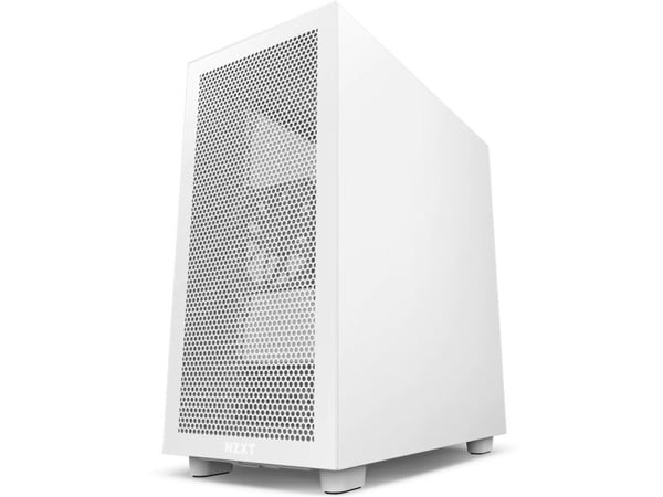NZXT H7 Flow - Miditower - ATX - Herdet glass - Ingen strømforsyning - Hvit - USB / lyd