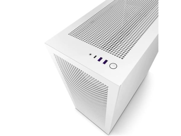 NZXT H7 Flow - Miditower - ATX - Herdet glass - Ingen strømforsyning - Hvit - USB / lyd