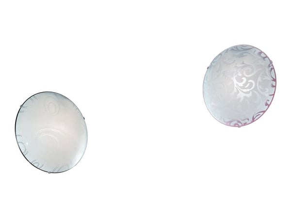 EGLO SCALEA taklampa i vitt med dekorerad glasskärm