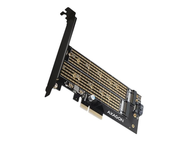 AXAGON PCEM2-D - Diskkontroller - M.2 - 2 Kanal - M.2 NVMe Card / SATA 6Gb/s - lav profil - PCIe 3.0 x4
