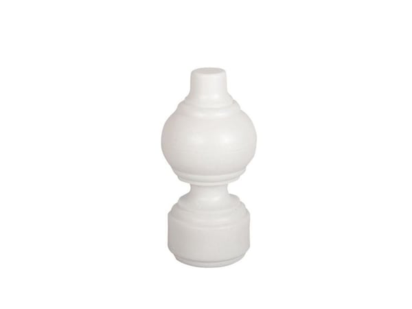 Domoletti gardinstang finishing PL. hvit D28 (1)